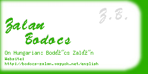 zalan bodocs business card